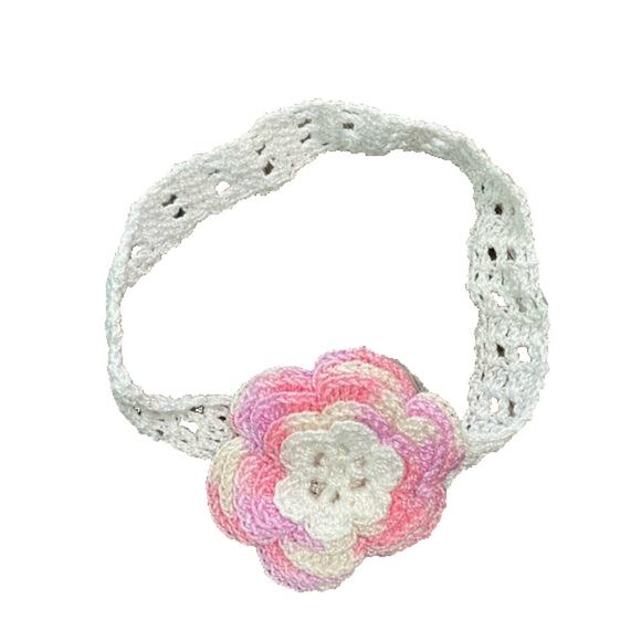 Girls Crochet Tank, Pants & Head Band 3 Piece Set 0-3 Month’s New - Picture 2 of 7